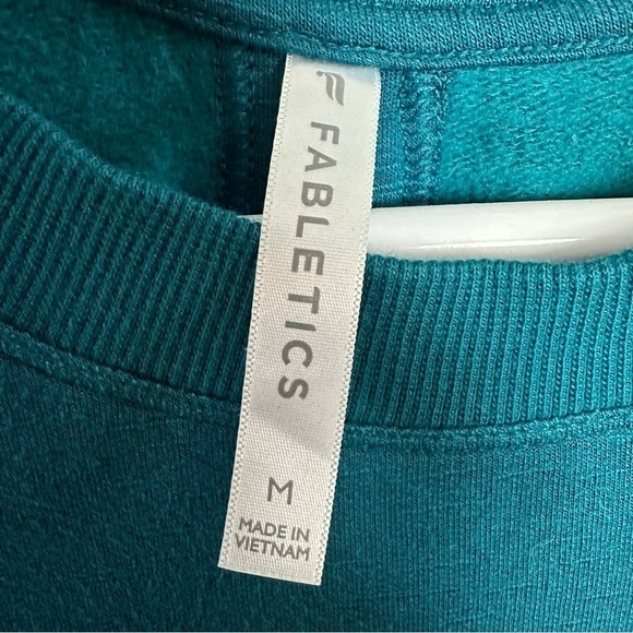 Fabletics Tie Back Sweatshirt Women's size med Blue Fleece Adjustable FLAWED - Picture 6 of 8